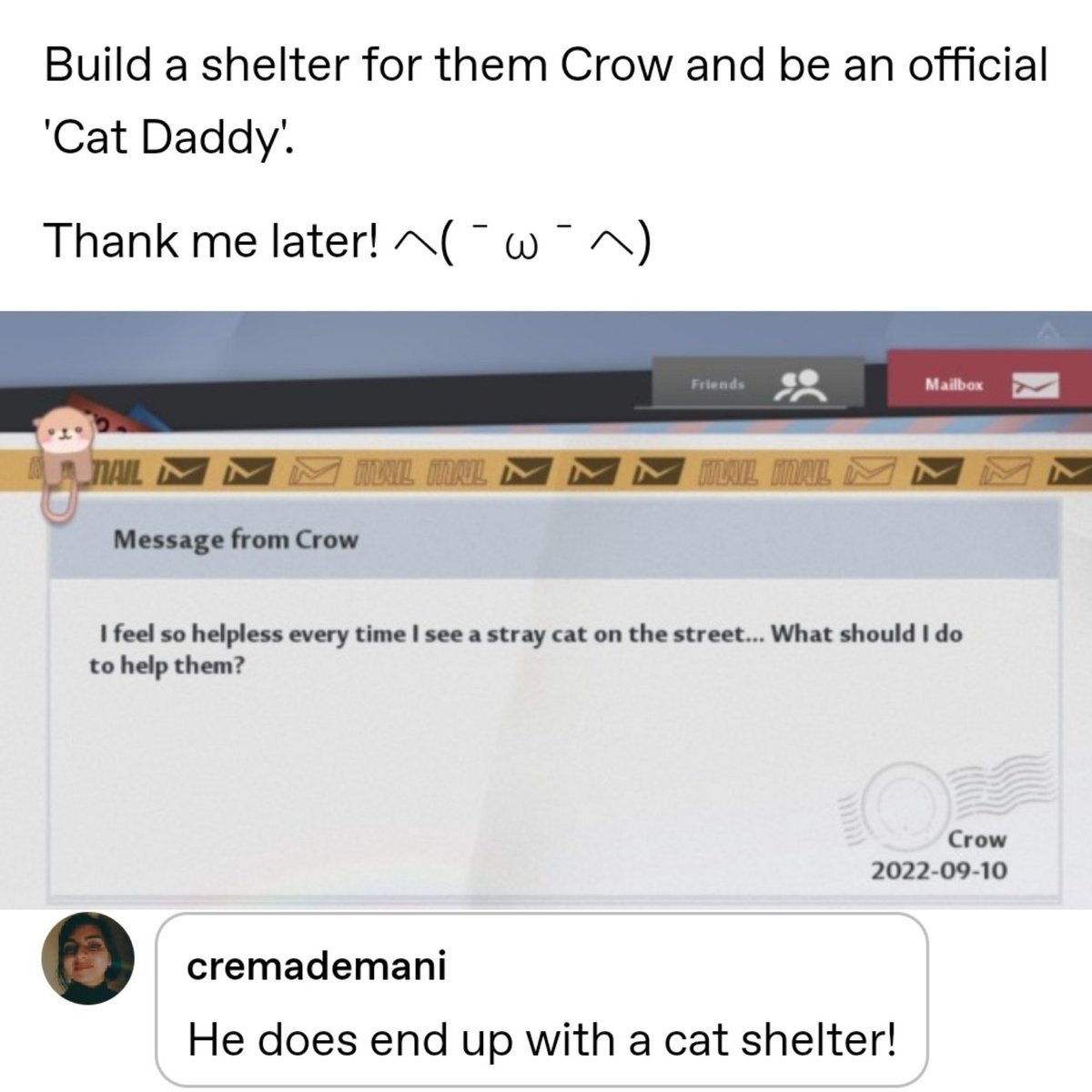oreosmooshie's tweet photo. I'm gonna assume he heard me. Lmao.
#crowtof #ToF #TowerofFantasy #crowtoweroffantasy https://t.co/EHanzXiDb7