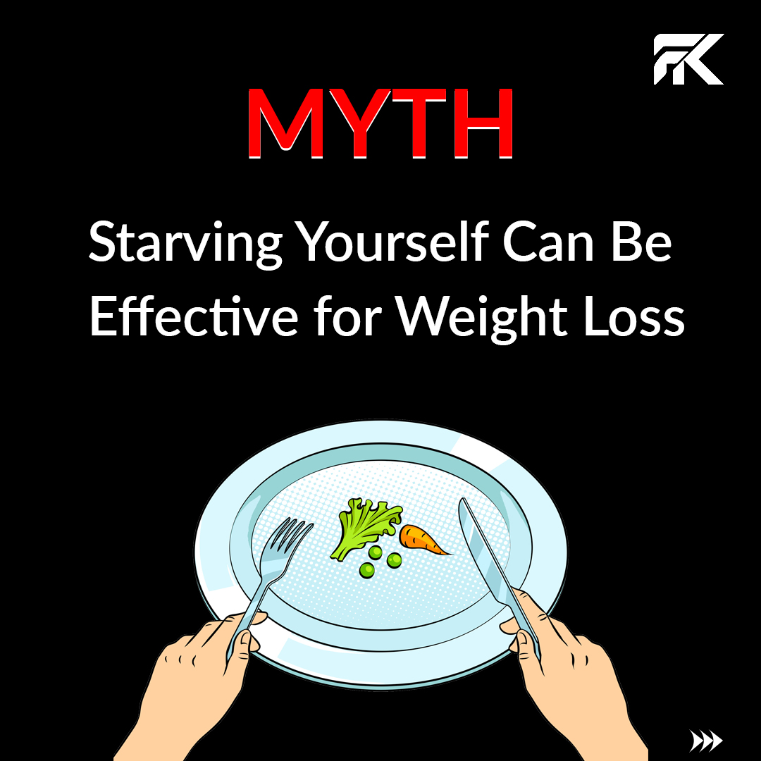FitKilter's tweet photo. Let's break some myth with #fkfacts ✅ 
.
Starving is not a solution ❌
.
#myth #fact #myths #fatloss #weightlosswithfk #fk #fitkilter #fitkilterfam #fkfitness #fitness #healthylifestyle #nutrition  #fatloss  #exercise  #fktrainer #fktraining #carousel #fun #fitnesstips https://t.co/lwYvncGaY8