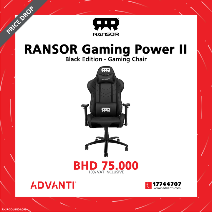 ADVANTIGroup's tweet photo. β¬ GAMING CHAIR β¬
π₯ RANSOR Gaming Power II π₯
PRICE: BHD 75.000 (10% VAT Inclusive)
For orders: π 17744707 π https://t.co/uBj4iXdgtU
WE DELIVER! ππ¦
#advantibahrain #RANSOR #Gaming #PowerII #Chair #Bahrain #Manama #Saar https://t.co/H3YwgNQFz4
