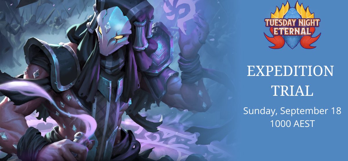 Looking to practice some tournament Expedition ahead of the Open? 

Come along to the TNE Expedition Trial on September 18, 1000 AEST! Sign-ups are now open at: 
battlefy.com/tuesday-night-…

Catch you all there! :DDD