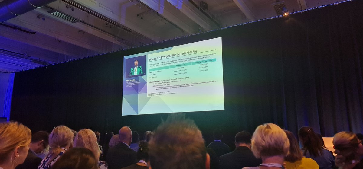 5 years update KEYNOTE-407 PhIII study presented by Silvia Novello at #ESMO22. <a href="/myESMO/">ESMO - Eur. Oncology</a> <a href="/ABiomarkers/">Biomarkers Atlas</a> <a href="/4oncommunity/">4oncommunity</a> <a href="/PassigliaFra/">Francesco</a> <a href="/marialuciareale/">Maria Lucia Reale</a> <a href="/ruas/">ruas</a> <a href="/ChristianRolfo/">Christian Rolfo</a>