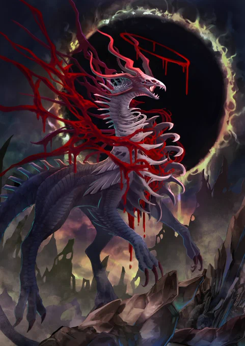 もう9月になって1週間過ぎてるのでDragonizm18に寄稿したドラゴンです血を奪って生きてます 