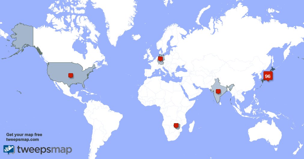 Mis seguidores viven en Japón(97%),Estados Unidos(1%),Zimbabue(1%) y más tweepsmap.com/!OrihuelaSerna