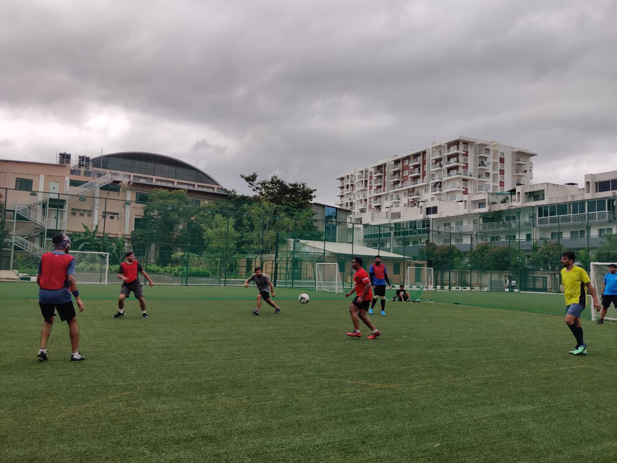 Intugine's tweet photo. What a thrilling weekend with the IntuCup Football tournament! We saw an exciting battle between the four teams to win the title. IntuCup is definitely taking surprising turns every week! Few glimpses from the game.
.
.
.
.
#IntuCup #Intugine #LifeAtIntugine #FootballTournament https://t.co/bTxahD66YG