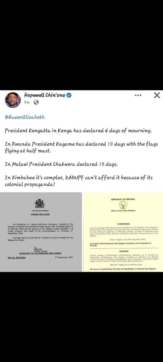 PaidamoyoMutsv1's tweet photo. Honestly murume mukuru kutogarira pasi kunyora such kind of nonsense!! Zim is a sovereign nation, why shld we copy Kenya or Malawi's decisions!! @daddyhope pane yakadambuka chete! https://t.co/Uy3etrYfE1