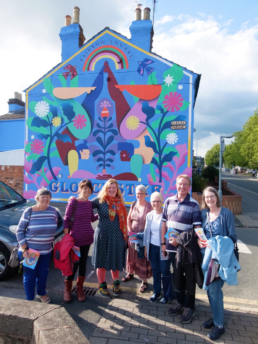 Had such fun doing the tour of #Gloucester famous Rainbow Streets yesterday as part of this years 
<a href="/GloucesterHODs/">Gloucester Heritage Open Days</a> <a href="/GlosCivicTrust/">Gloucester Civic Trust (no longer on X)</a> <a href="/heritageopenday/">Heritage Open Days</a>
Next tour is TODAY at 3.30pm. Meet at GL1 2QQ. Please come along and enjoy these stunning patchworks of colour!