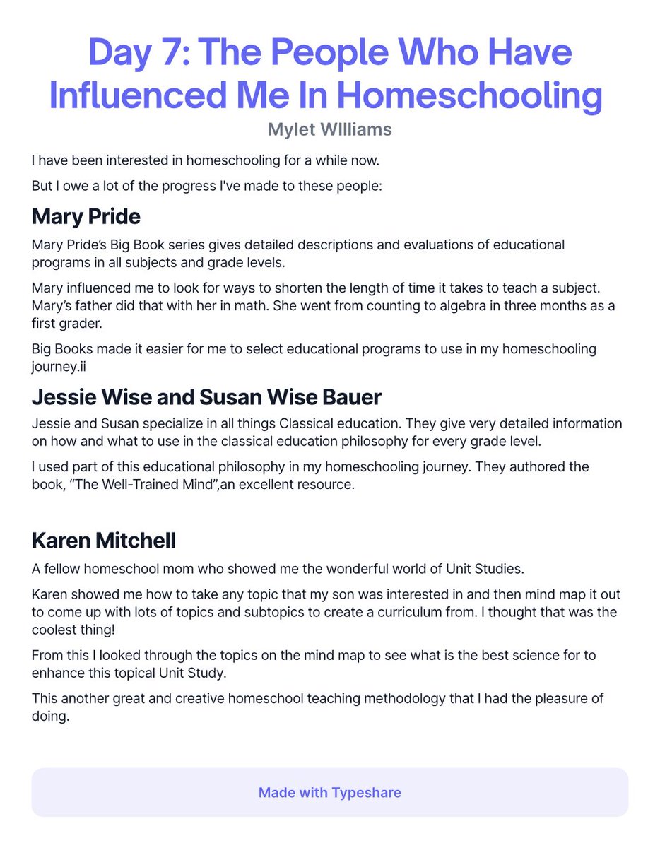 MyletW's tweet photo. Day 7 of 30- Sharing my homeschool journey. https://t.co/zrQx5B3jV3