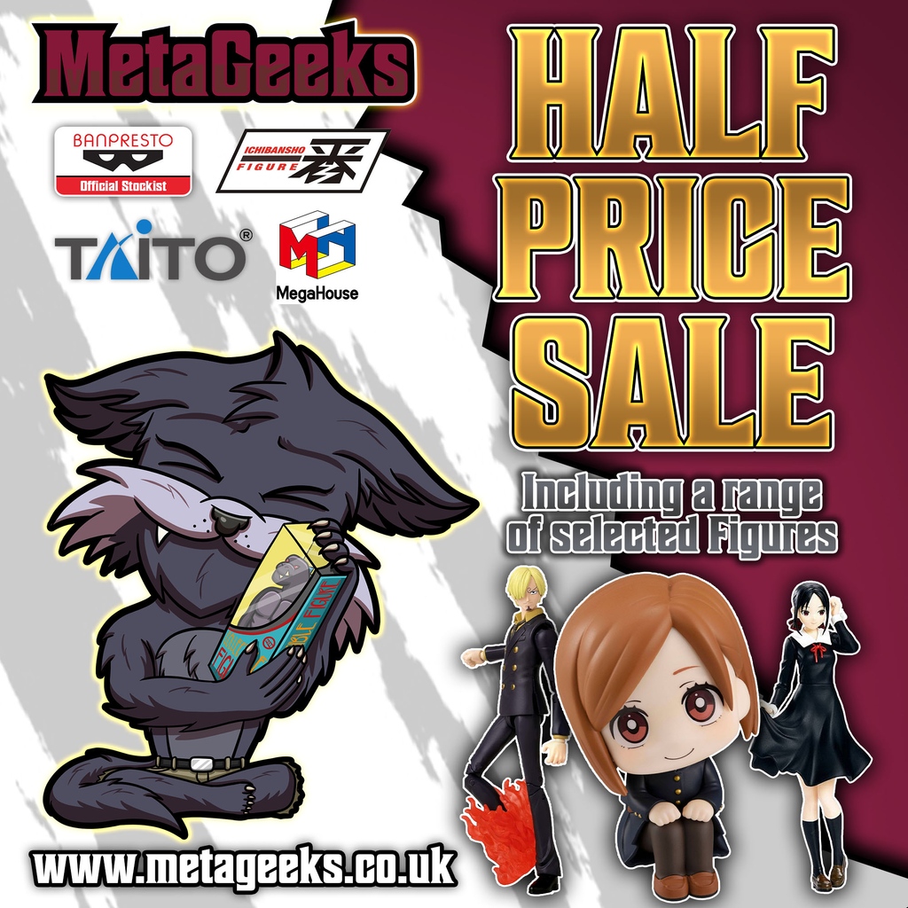 MetaGeeksUK's tweet photo. You've seen our amazing Pop Up Parade and Nendoroid figures available in the "Half-Price Sale", but how about these other figures from premium manufacturers such as TAITO, BANPRESTO and Ichibansho.

https://t.co/0QfSMB89ZL
#MetaGeeks #ByGeeksForGeeks #banpresto #taito #ichibansho https://t.co/10LL6UwEKt