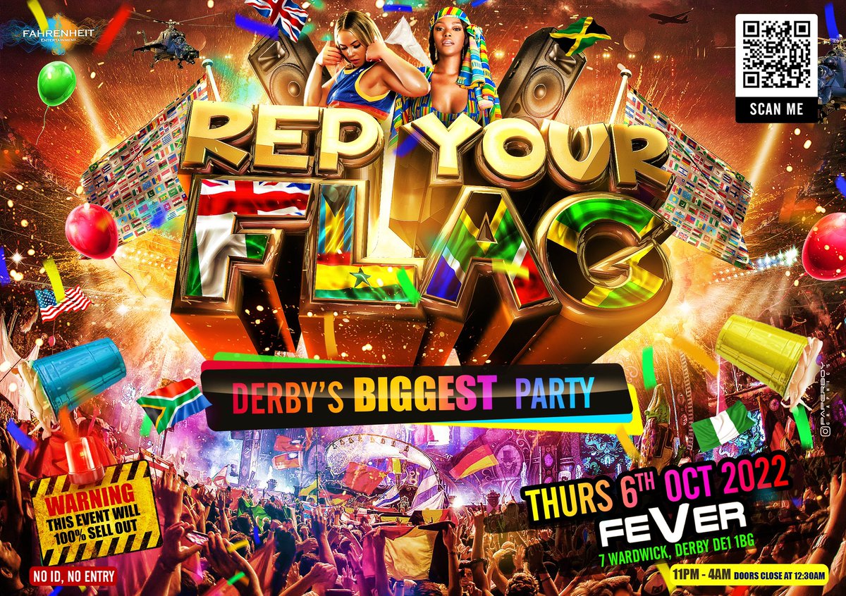 DERBY‼️
Who's country is the best ⁉️
Come rep your flag and show them who's really the best 🇬🇭🇯🇲🇳🇬🇸🇴🇿🇦...
TICKETS OUT NOW 📲 
#RYF