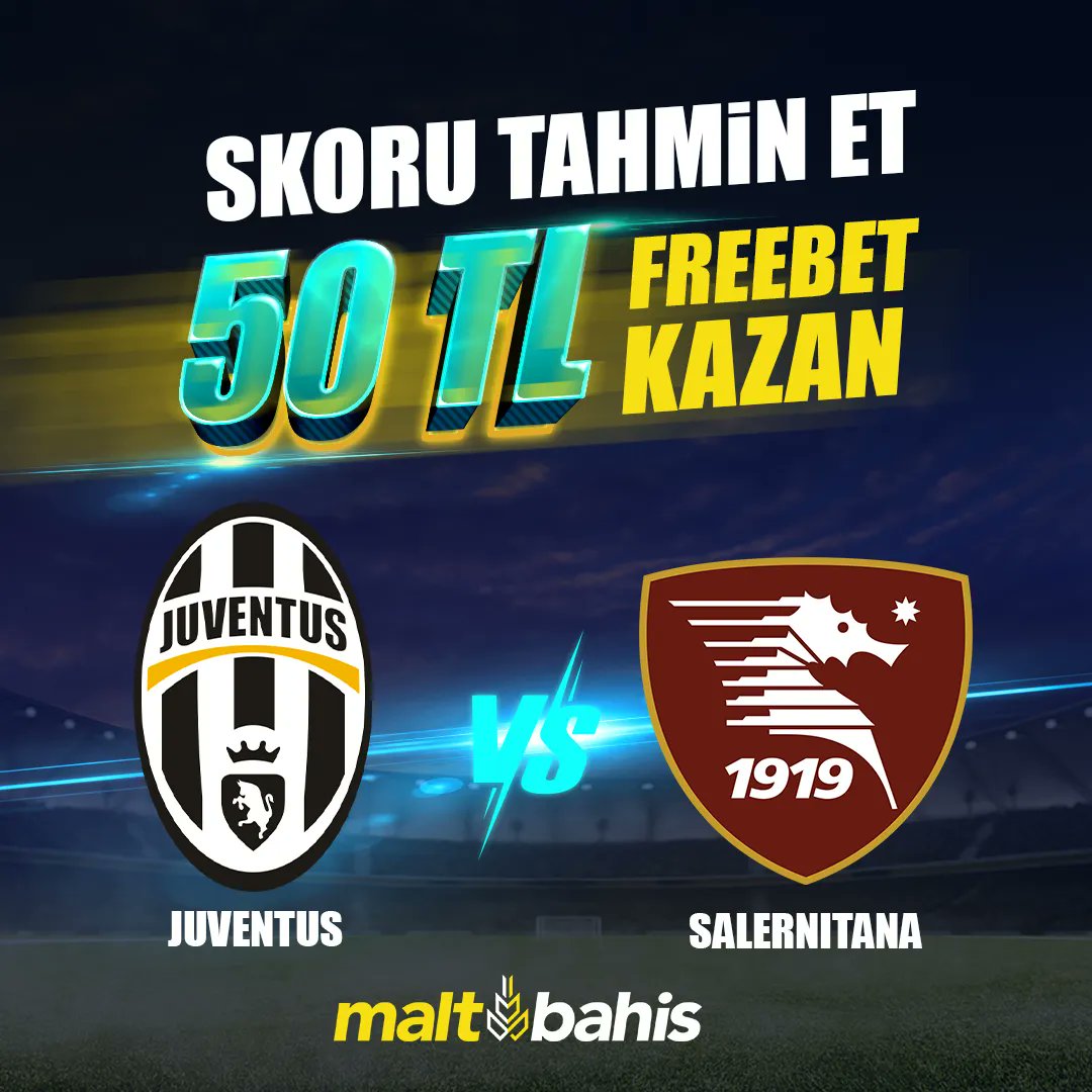 sosyalmalt's tweet photo. 📢 Juventus v Salernitana        Maçının Skoru Ne Olur?

✅ Takip et + Rt yap + gönderiyi beğen 5 Arkadaşını Etiketle. K. Adını Ve Skoru Burada Paylaş❗️

💰💸 50 TL Freebet'i kazan ❗️❗️❗️

Güncel adres:👉https://t.co/or2CYnCgmQ https://t.co/WhMQGqZL4X