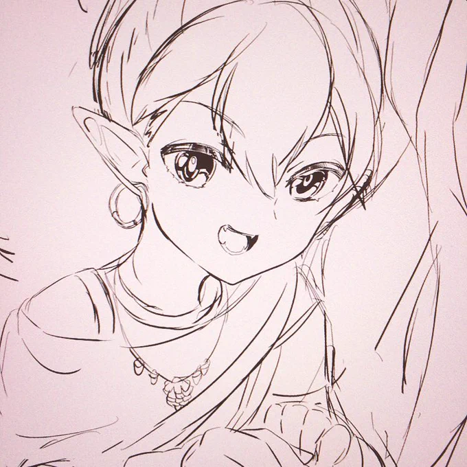 今日はイラストアップ出来ないと思うので、のwipやラフを…。 