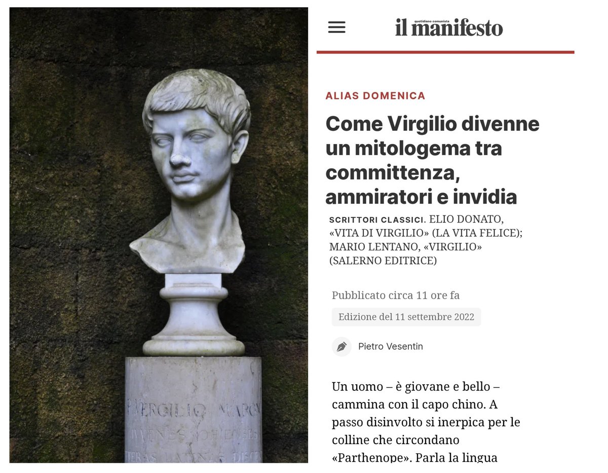 centroCIRSL's tweet photo. Oggi su Alias il contributo di Pietro Vesentin su Virgilio https://t.co/YrmC4KC0js