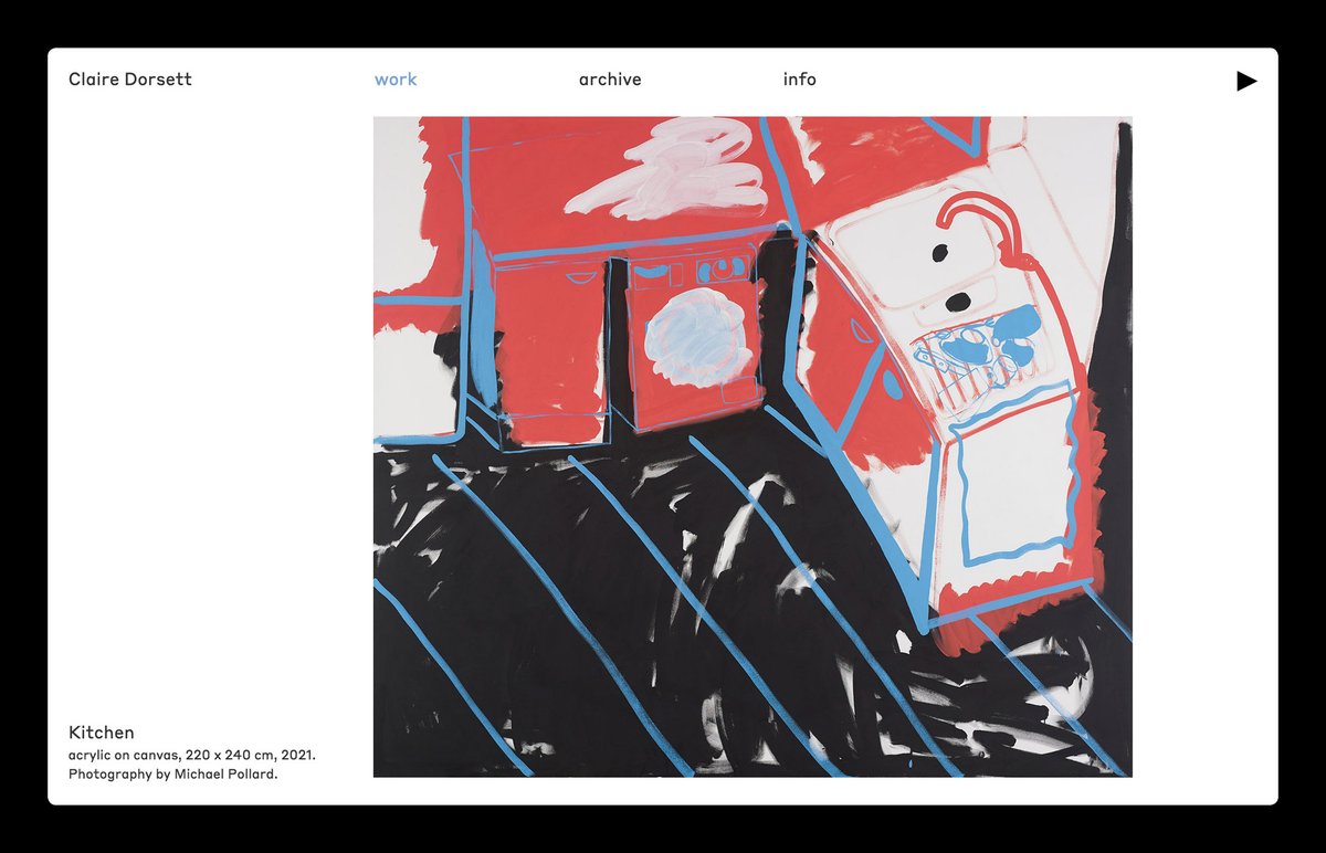 nullgrip's tweet image. Website for artist Claire Dorsett whose high-impact, high contrast work fills the screen → clairedorsett.co.uk