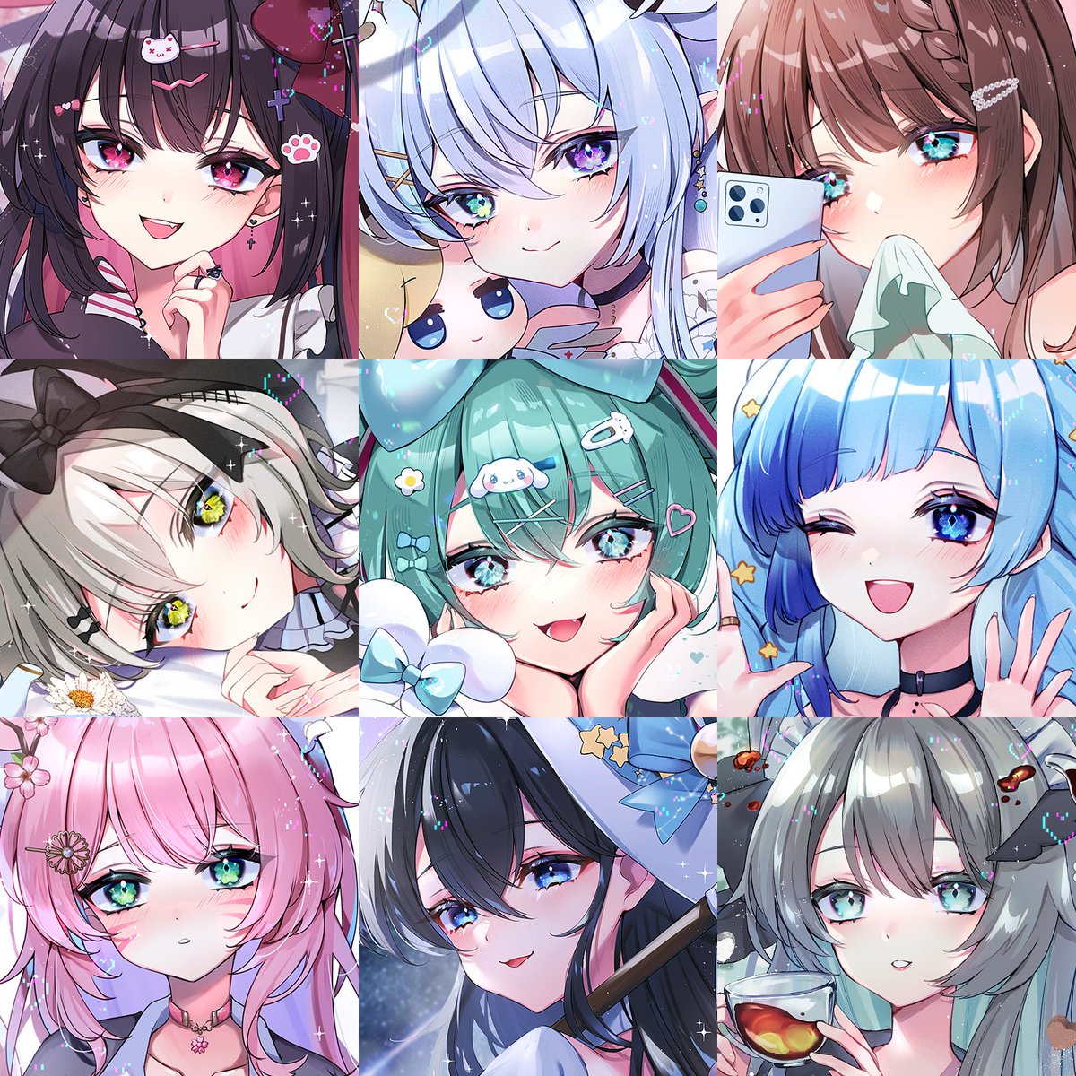 「かわいい子をいっぱい描きたい・・・#faceyourart#FaceYourAr」|えねる⸜🍡⸝‍のイラスト