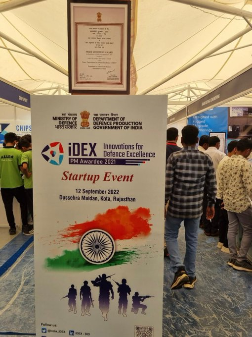 proshillong's tweet photo. Day 1 at #NationalDefenceConclave begins with @India_iDEX startups showcasing their innovative technology at the "National Defence @minmsme Conclave and Exhibition" at Kota Rajasthan!
@DefProdnIndia https://t.co/Vx1odKeP91