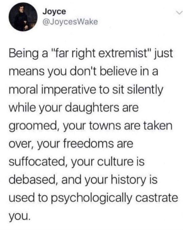 jolenebuntinguk's tweet photo. I think I might actually be a “Far-Right Extremist” 🤔 https://t.co/Dqy7GgkVJM