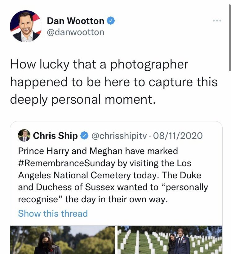 SunApology's tweet image. Hi @danwootton. How lucky that a photographer happened to be here to capture this deeply personal moment.
