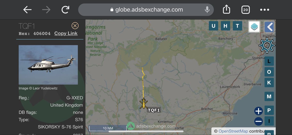 TheSnoopySnoop's tweet photo. #TQF1 heading out of Balmoral as Queen Elizabeth II travels from Balmoral to Edinburgh by road through Aberdeen, Dundee and numerous other towns &amp; villages today #AvGeek #planespotting 🫡 https://t.co/PUtcgQQT09