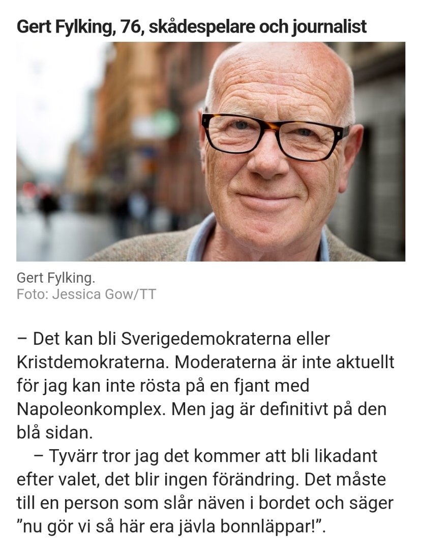 Gör som Gert och rösta blågult💛💙