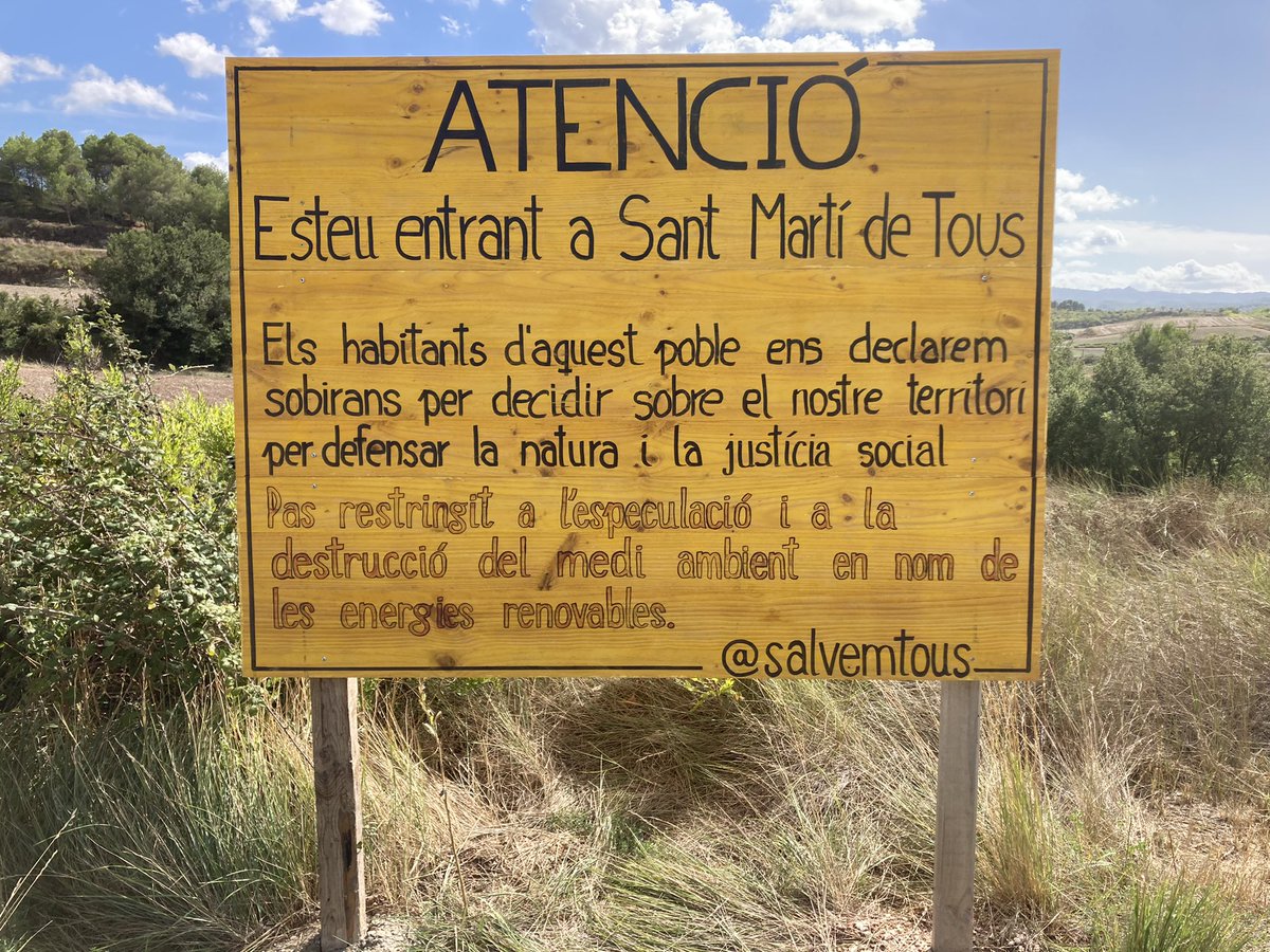salvemtous's tweet photo. Passa que ja n’estem tips i fartes de tanta especulació i tanta destrossa en nom de les renovables. Nosaltres Salvem Tous, també ens plantem com @BellpratSE. Ens veiem a les urnes. #eleccionsMunicipals2023 @ISalvem @PerLaConca @JorbaReflexiona @saladiesergi @amturiel @BellpratSE https://t.co/ewr8fGPk9b
