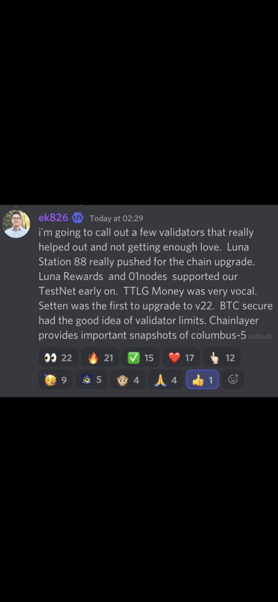 <a href="/IulianDura88/">Julian D</a> From within your terra station wallet, there’s a stake option at the bottom. If possible pls choose some validators from the list below. Thank you #lunc