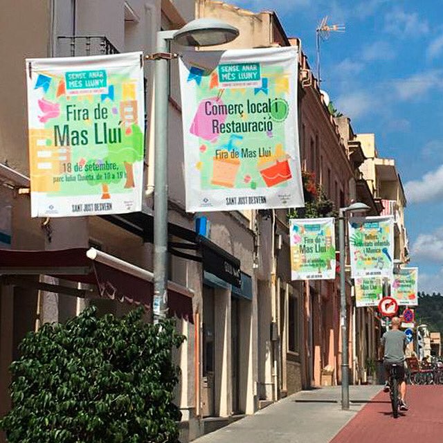 En complau haver fet el disseny en col·laboració amb la Teresa Hernández, de la nova fira de comerç que se celebrarà el diumenge 18 de setembre al barri de Mas Lluí de Sant Just Desven