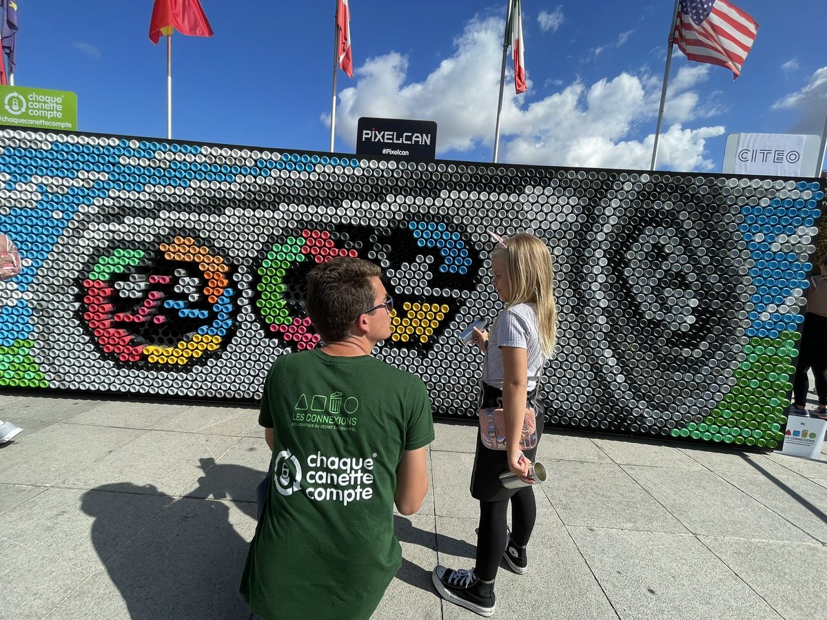 chaquecanette's tweet image. En ce moment à @villecolmar le #PixelCan de #chaquecanettecompte avance ! @citeofrance @Constellium #recyclage #tri #citeo @LesConnexions