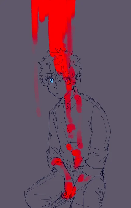 本誌いろいろ考えてたらみっちしんどくなってきたっていうラクガキ 
