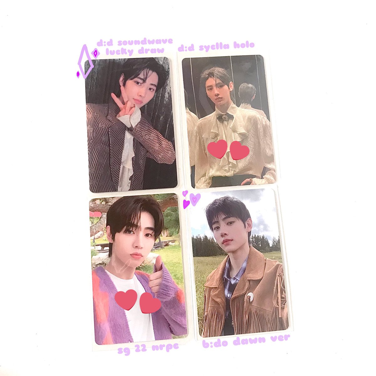 4psh_'s tweet photo. 𓂋𓈒 wts lfb enhypen ph ! ✶

🧺 Sunghoon Photocard Set
— d:d soundwave lucky draw 
    (og price - 700) 
— b:do dawn ver pc

𓂋 600 set 
dm me for more infos! 

🏷 wts lfb enhypen dimension: dillema soundwave lucky draw border: day one dawn sunghoon photocard https://t.co/FqjGCdvNvE