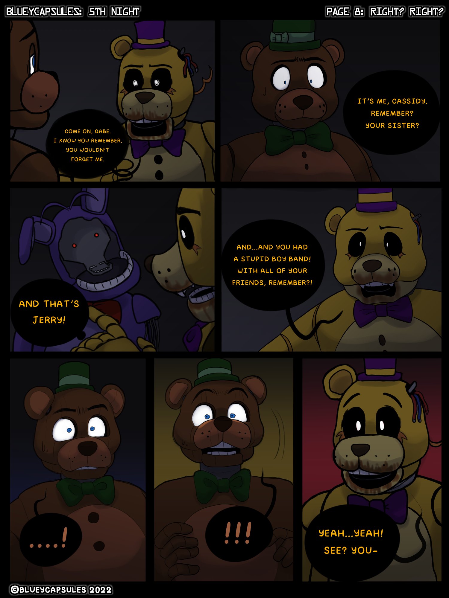 Blueycapsules FNAF Fancomic] : r/explainthisscreen