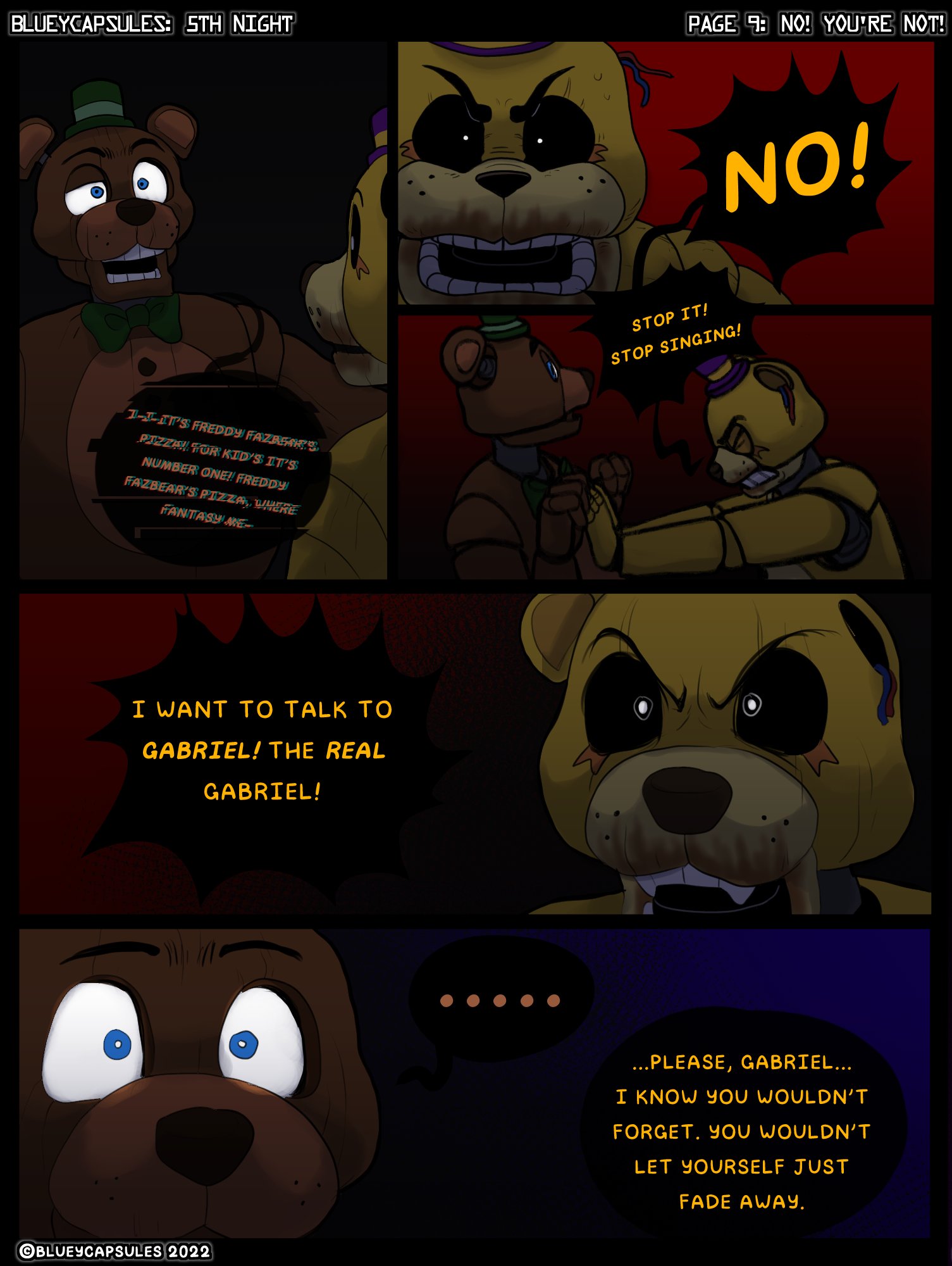 Bluey Capsules BR on X: [Update duplo] TW // AGULHAS , INJEÇÃO - - - O  bolo é mentira? Espera, que porra acabou de acontecer? #FNAF # blueycapsules  / X