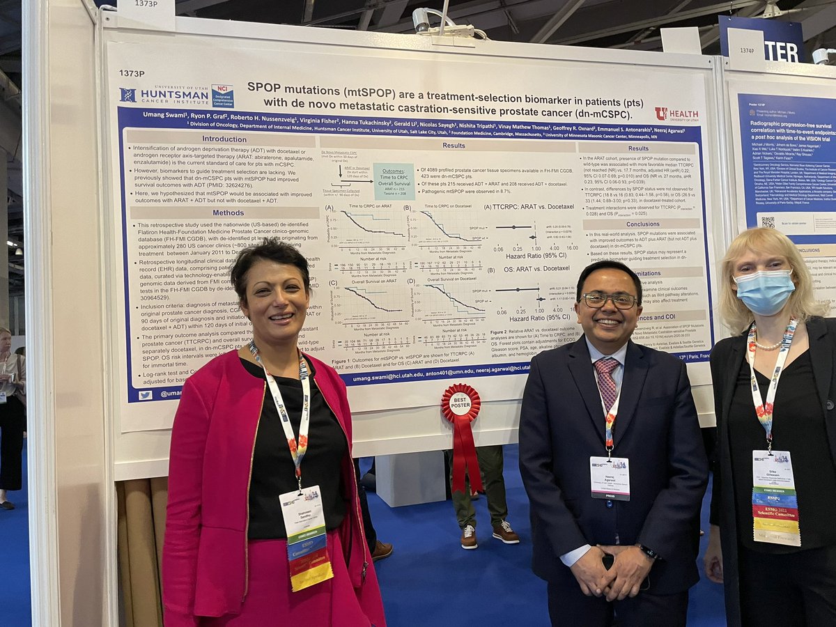 TiansterZhang's tweet photo. Best part of poster session is seeing friends @DrChoueiri @DrRanaMcKay @Daniel_J_George @Dominick_Bosse @neerajaiims #SusanHalabi https://t.co/psmzKzMkuz
