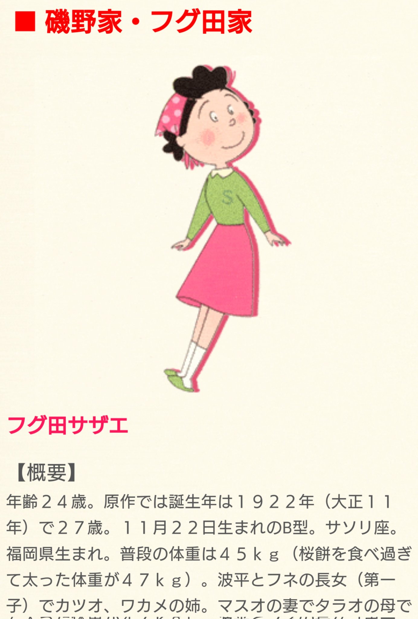 磯野さざえ キャラクター紹介【波野家】 | サザエさん - 公式ホームページ