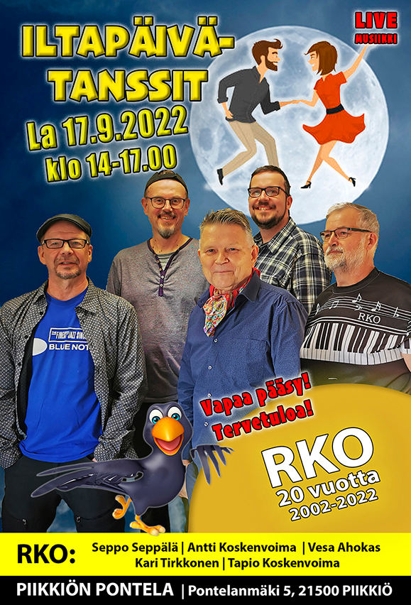 #RKO #Tanssit #RKO20vuotta #Pontela La 17.9.2022 klo 14-17 Vapaa pääsy Tervetuloa!