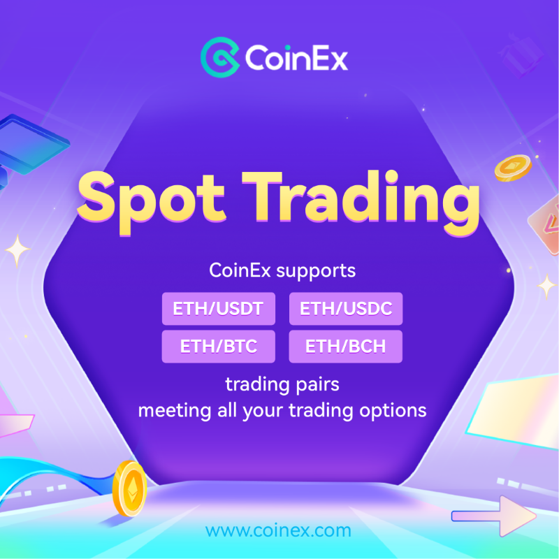 coinexcom's tweet photo. 🚀 Trade $ETH on #CoinEx
1️⃣ Spot Trading: ETH/USDT, ETH/USDC, ETH/BTC, ETH/BCH
2️⃣ Margin Trading: 10x leverage
3️⃣ Futures Trading: up to 100x leverage
4️⃣ Financial Account: daily income with compound interest
5️⃣ Swap: any assets to or from ETH
#ETHTrade #ETHMerge #CryptoTrading