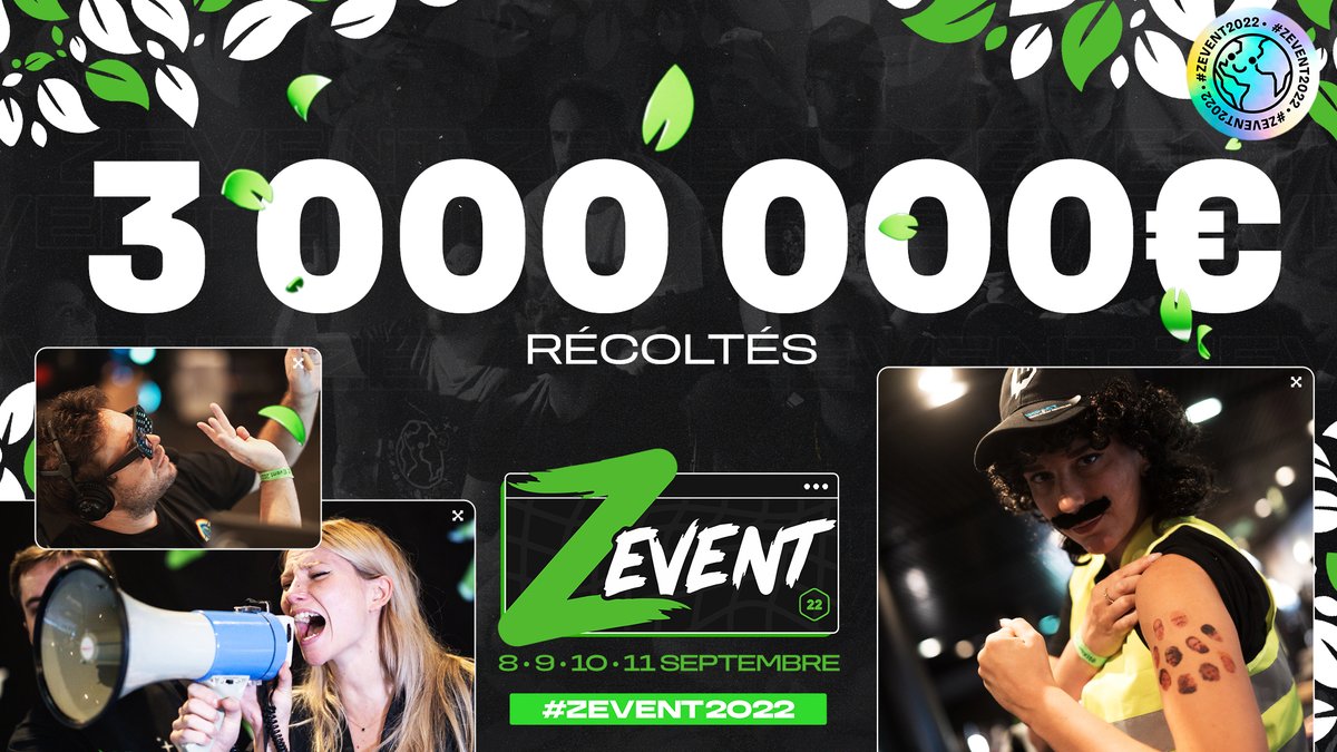 ET C'EST LES 3 MILLIONS D'EUROS !!! BRAVO ET MERCI A TOUS !!!

La journée ne fait que commencer ! C'est le #RushFinal du #ZEVENT2022 !!
