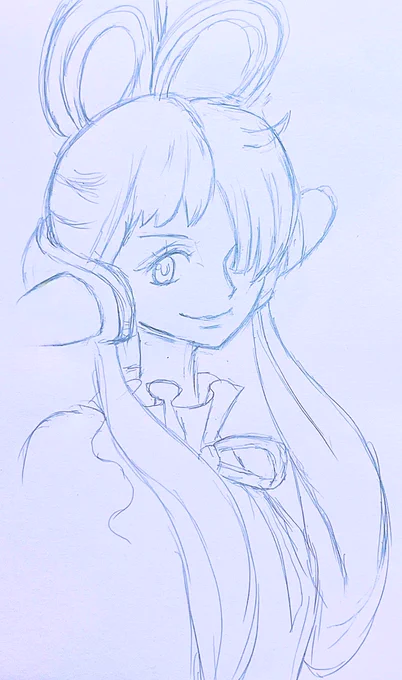 落書き途中#イラスト #ONEPIECE #ウタ 