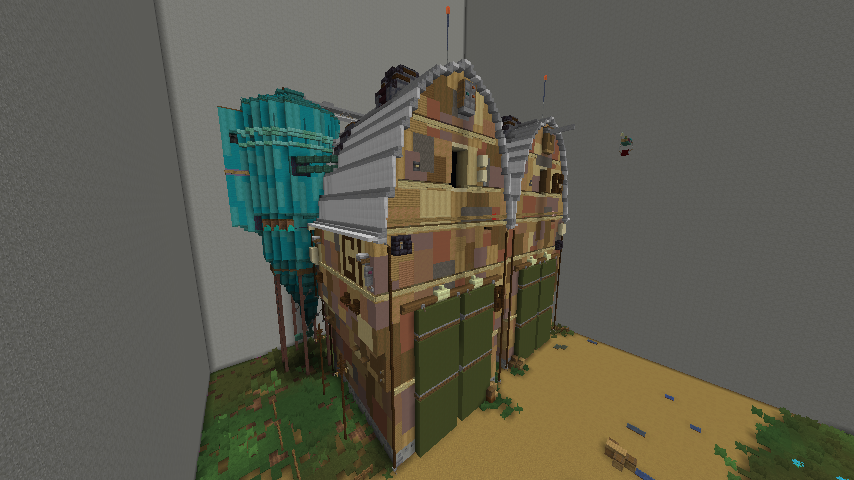 Cunynchen's tweet photo. Warehouses in "Mason's Rats". Created by @axisstudiosgrp, inspired by artworks of @OutOfTheForests and published on Netflix in the series @lovedeathrobots, Season 3.

@BuildersRefuge @bergwerkLABS 
#Netflix #Minecraft #minecraft建築コミュ https://t.co/1rGdjXalvE
