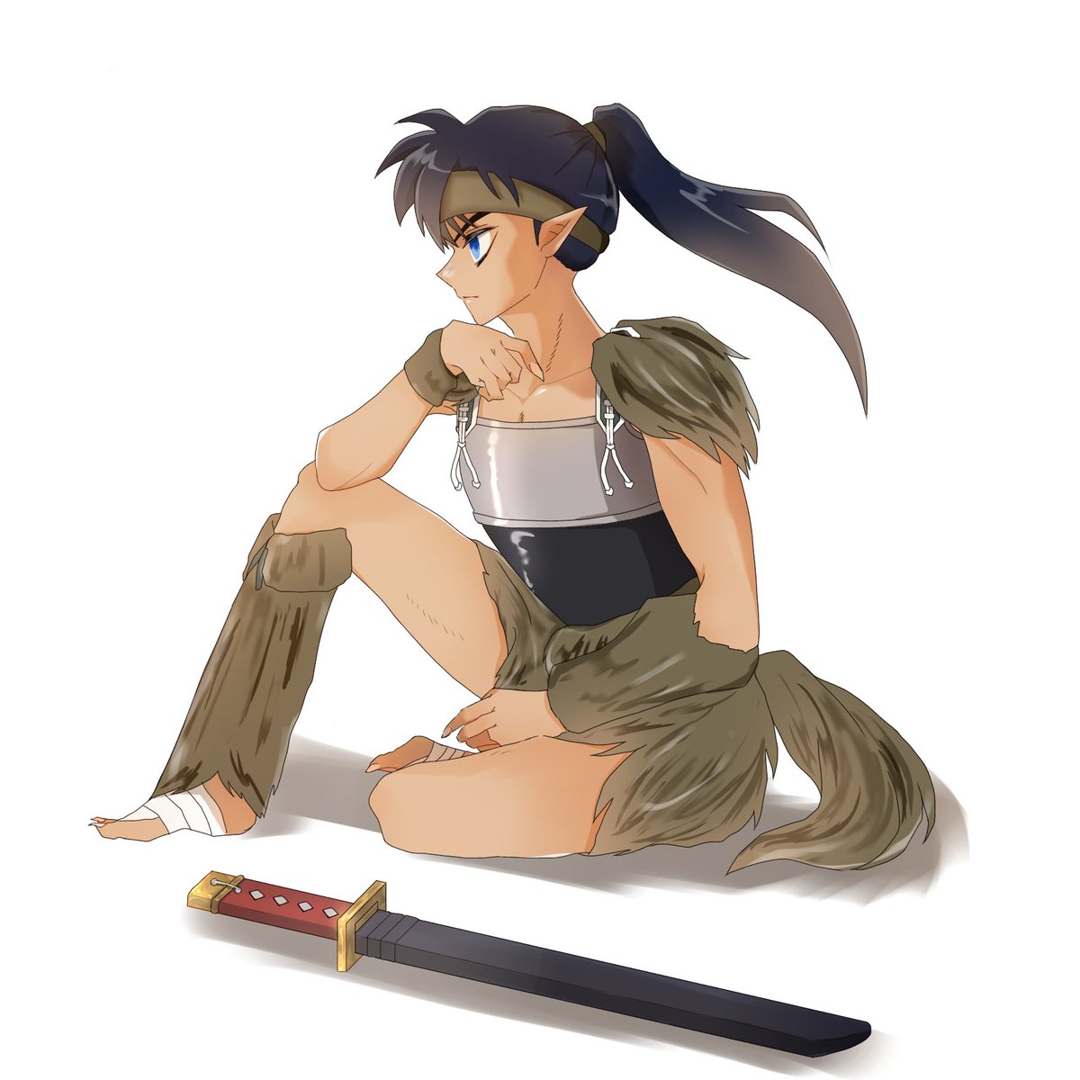 Simk(<a href="/SimK5l/">SimK</a>)さんのくつろぎ鋼牙を描かせて頂きました！
掲載許可をくださったSimkさんに大変感謝致します🙇🙇🙇