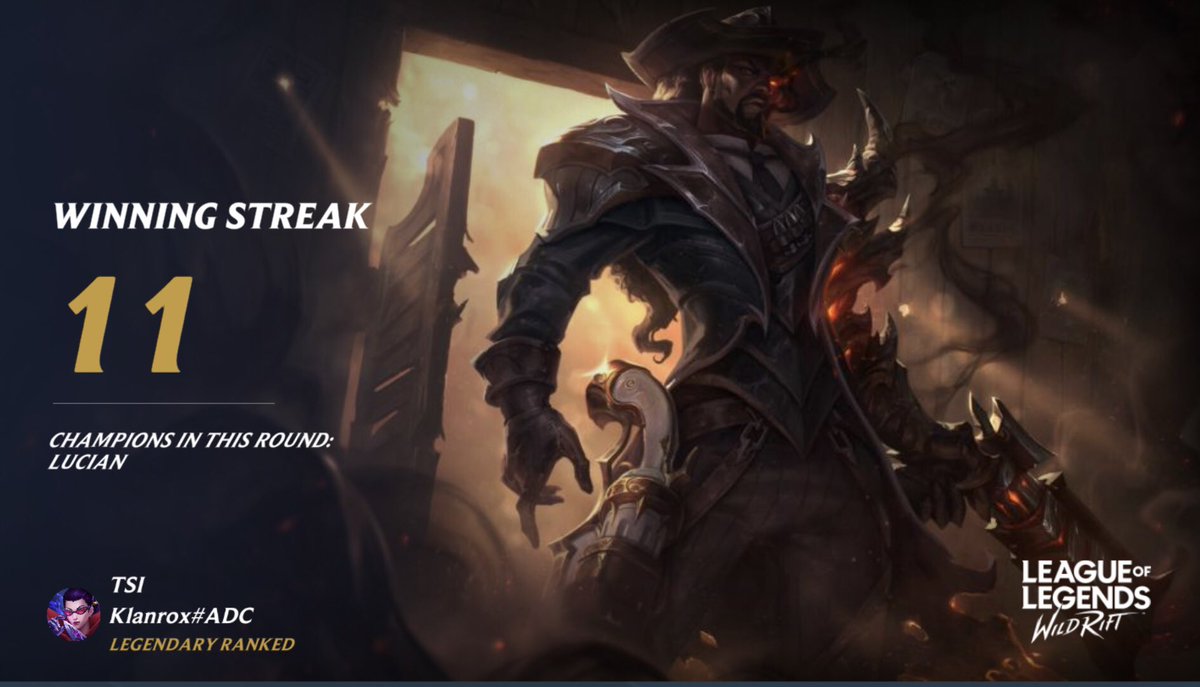 TSI_Klanrox's tweet photo. Wild rift legendary ranked q went pretty well this week. 

#FlyWithUs #TSIEsports https://t.co/CPlsEG9Fij