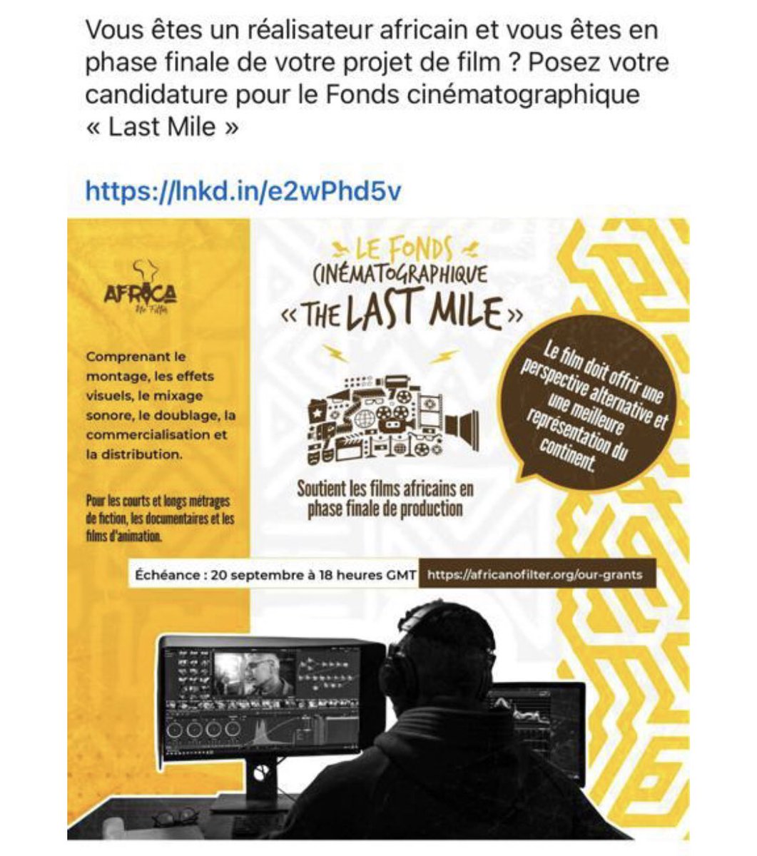 MINCF_CI's tweet photo. #Cinema
#appui
Pour tous les réalisateurs de #CIV225 , d'ailleurs, il est encore temps de poser vos candidatures.
#Culture
#MinCF
#Excellence vient également d'ici #CIV225 https://t.co/gMcPvVQPlQ