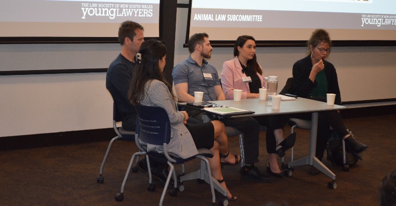 NSWYLAnimalLaw's tweet photo. ✨ PANEL 3: ANIMAL LAW IN THE WORKPLACE ✨

Our third panel was moderated by Cynthia Lam, between Dr Meg Good (@Alliance_AAFA), Tara Ward, Naaman Kranz and Mike Rosalky on pathways we can all undertake to advance the animal welfare agenda. 

#AnimalLawConf22 #withintheconfines https://t.co/I2XXwntHkF