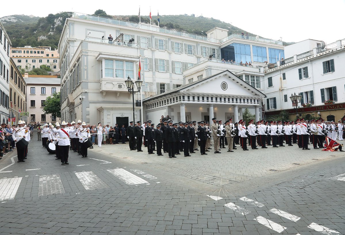 GBCNewsroom's tweet photo. King Charles III is officially proclaimed King at a ceremony in Gibraltar presided over by the Governor Sir David Steel, the Chief Minister Fabian Picardo and other dignitaries at Convent Place. The band of the Royal Gibraltar Regiment played God Save The King. https://t.co/FxFXCZS6L4