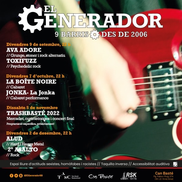 <a href="/elgenerador9b/">El Generador 9 Barris</a> Ja tenim la programació d´aquesta tardor!!!🔥