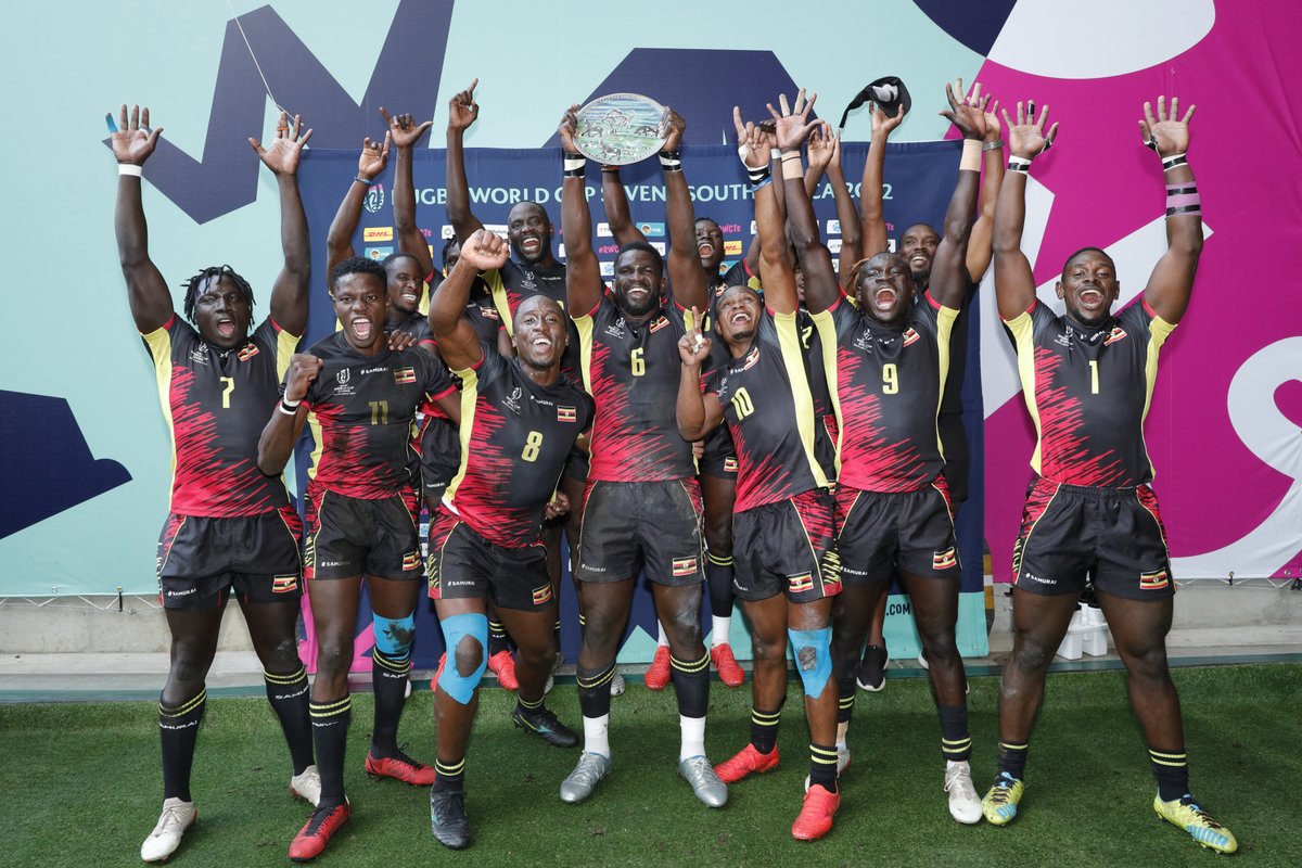 Woop woop! Uganda wins the Bowl final 19-12 against Germany.

@Uganda_Sevens what a result! 🔥

#RWC7s #RWC #7s