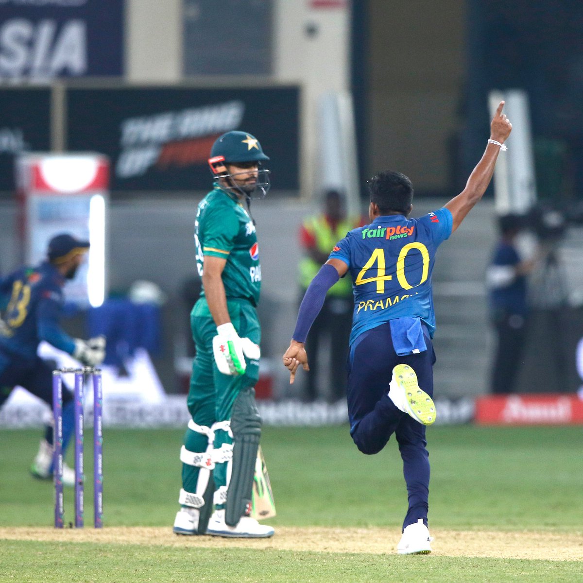 Creimas's tweet photo. Babar Azam caught by Dilshan Madushanka, bowl Dilshan Madushanka during #SLvsPAK
@OfficialSLC @TheRealPCB @ACCMedia1 @ICC @ESPNcricinfo @Dcreimas @NangiaPankaj 
 #SLvPAK #ACC #AsiaCup2022 #GetReadyForEpic #PAKvSL #AsiaCup2022Final #AsiaCupFinal #AsiaCupFinal2022 #RoaringForGlory https://t.co/seWg3ka1fX