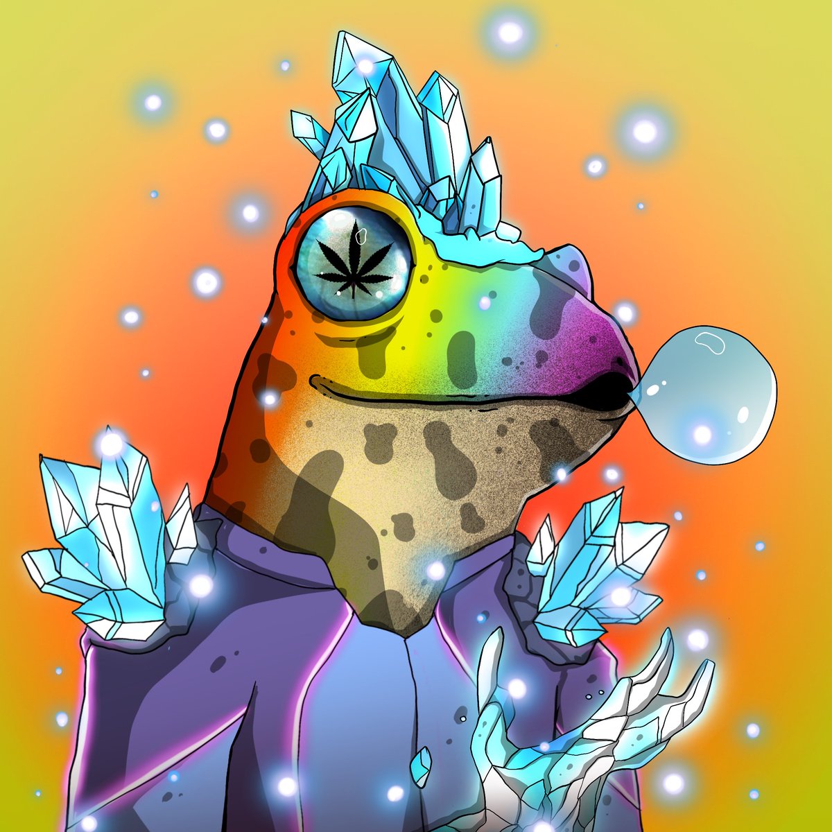 TheStonedFrogs's tweet image. Ice ice baby 🐸❄️ #RIBBIT