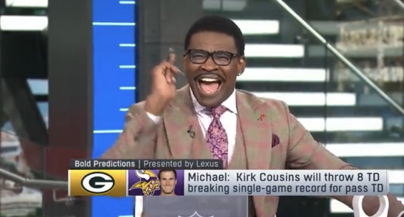 Michael Irvin called his shot

Very Bold. Respect.