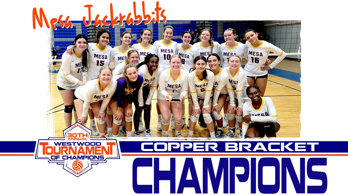 Congratulations to <a href="/mesahighvb/">Mesa Volleyball</a> on being the Copper Bracket Champions yesterday.