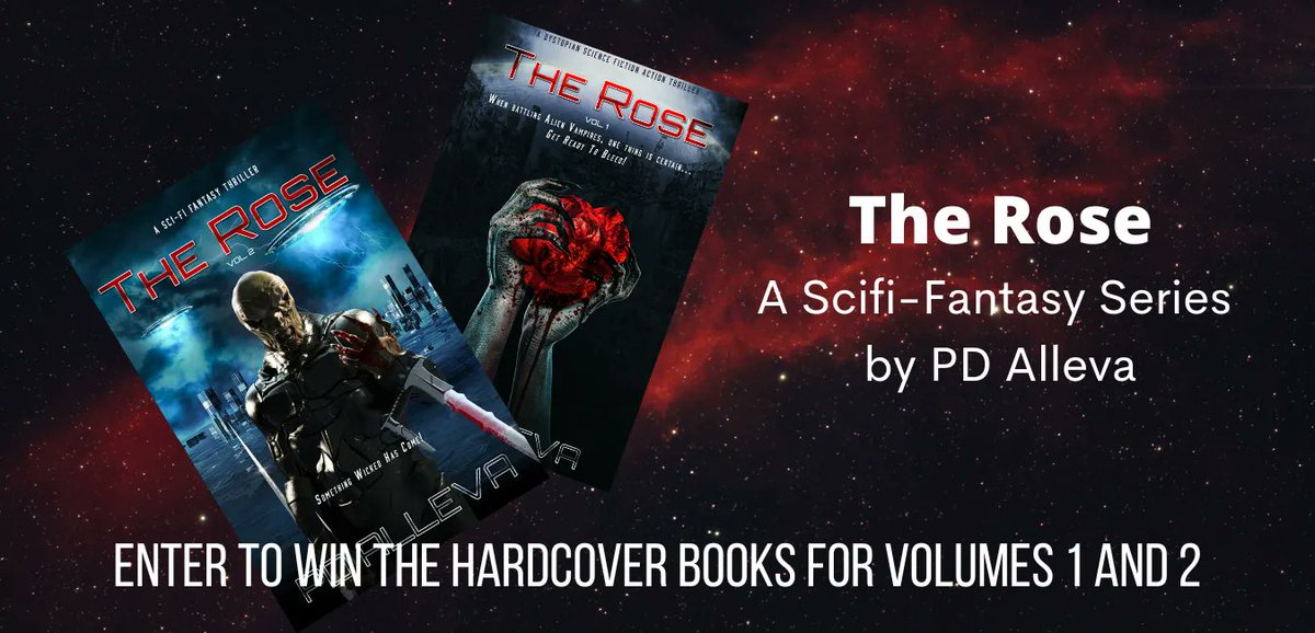 ENTER TO WIN!
Check out this awesome giveaway for hardcovers of Vol 1 and 2 of The Rose series. Thank you <a href="/bookerybliss/">bookerybliss</a> for the setting this up.
Giveaway ends: 9/22/2022 
Click to enter: buff.ly/3RAqHdn…

#Sweepstakes #Giveaways #scifibooks
